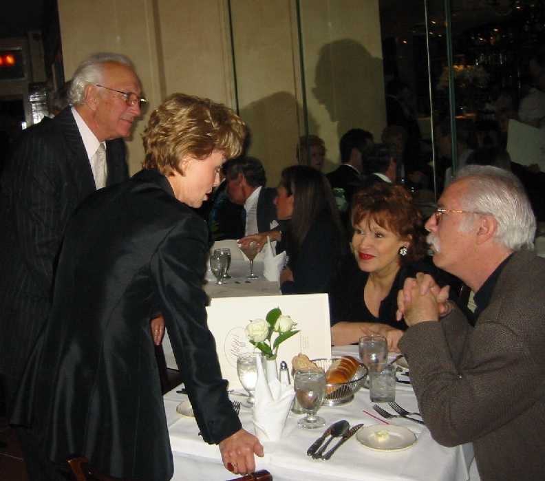 Dante and Nina talking with Joy Behar and Steven Janowitz